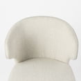 thumbnail image 6 of Mercana Niles Cream Fabric Seat W/Brown Wood Legs Dining Chair, 6 of 12