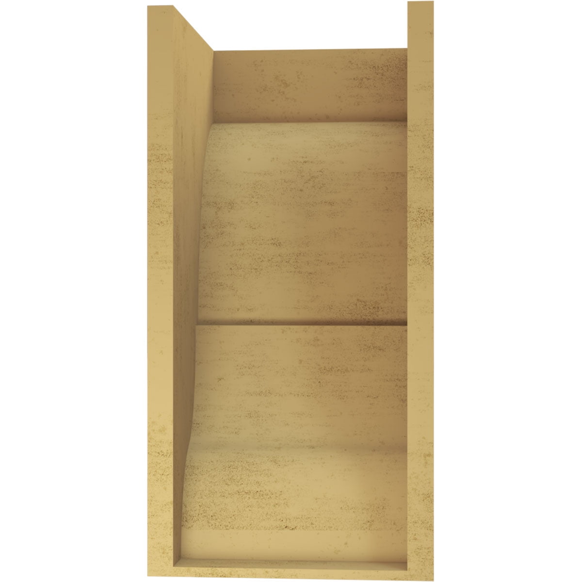 11"W x 11"D x 22"H Wide Asheboro Rough Cedar Woodgrain TimberThane Corbel, Primed Tan