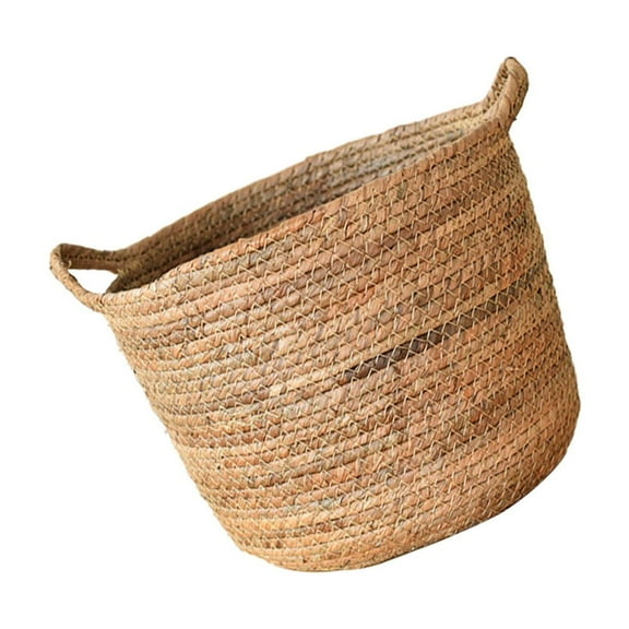 oshhni Woven Plant Basket Decorative Organizer Plant Pot for Lawn Living Room Porch S