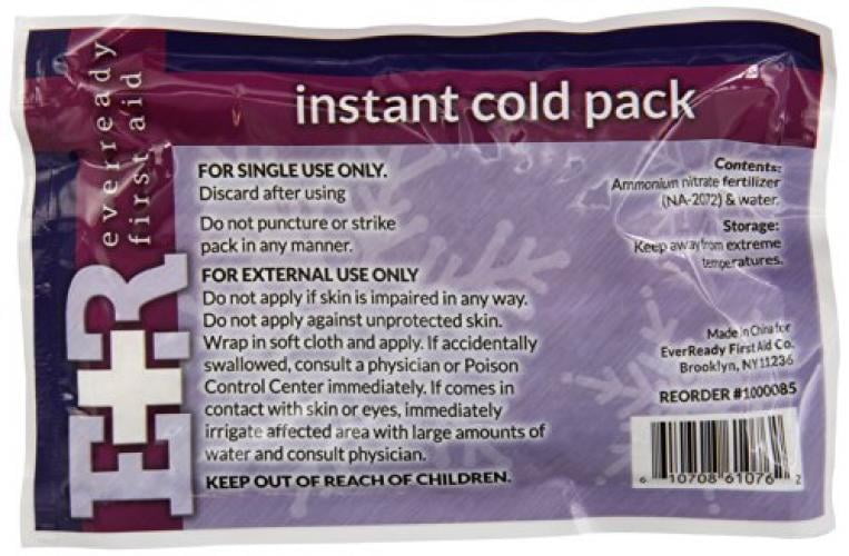Ever Ready First Aid Instant Cold Pack, 4.5 x7 Inch, 24 Count Ever Ready First Aid Instant Cold Pack, 4.5 x7 Inch, 24 Count