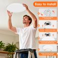 thumbnail image 3 of Brightever 6 Pack LED Flush Mount Ceiling Light Fixtures, 12 Inch 28W, Super Slim 0.67 Inch Dimmable LED Ceiling Light, 5000K Daylight 3200LM Modern, 3 of 7