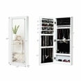 thumbnail image 2 of Gymax Jewelry Cabinet Wall Mounted Mirrored Armoire Storage Organizer, 2 of 10