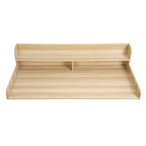 Limorve 54" Laundry Countertop Cover with 2-Tier Shelf, Non-Slip Washer/Dryer Topper for Utility Rooms Wooden Color one size