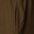 thumbnail image 6 of Ceisia Men's Corduroy Casual Shorts Elastic Drawstring Waist Leather Label Decor Side Pocket Daily Outdoor Summer Short Pants Brown XL, 6 of 6