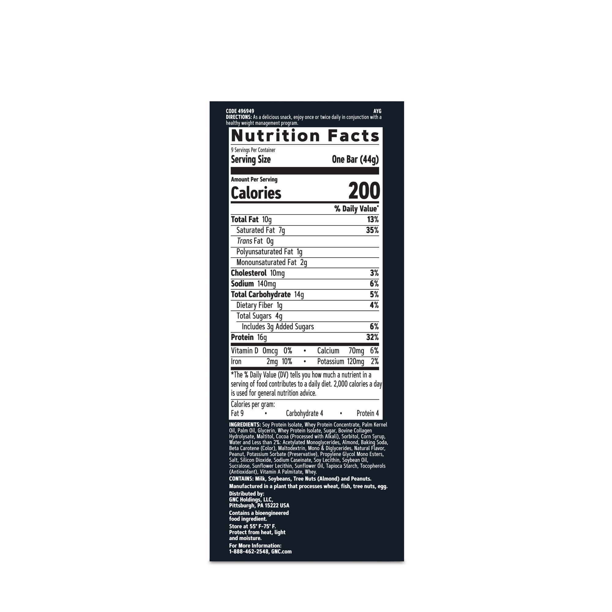 GNC Total Lean Layered Lean Bar | Hunger Satisfying - High Protein Snack Bar | Whipped Chocolate Mousse - 9 Bars