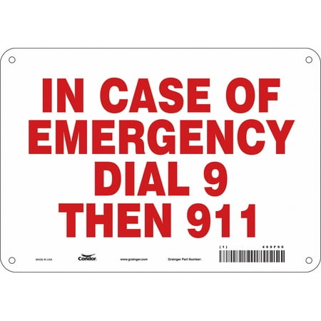

Condor Safety Sign 7 in x 10 in Polyethylene 469F90 469F90 ZO-G5602453