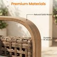 thumbnail image 4 of Poteban Outdoor Patio All Weather Wicker Furniture Sets,with Coffee Table, Sofa, Conversation Sets and Ottoman,for Pool, Backyard, Garden, 6 Pieces, 4 of 11