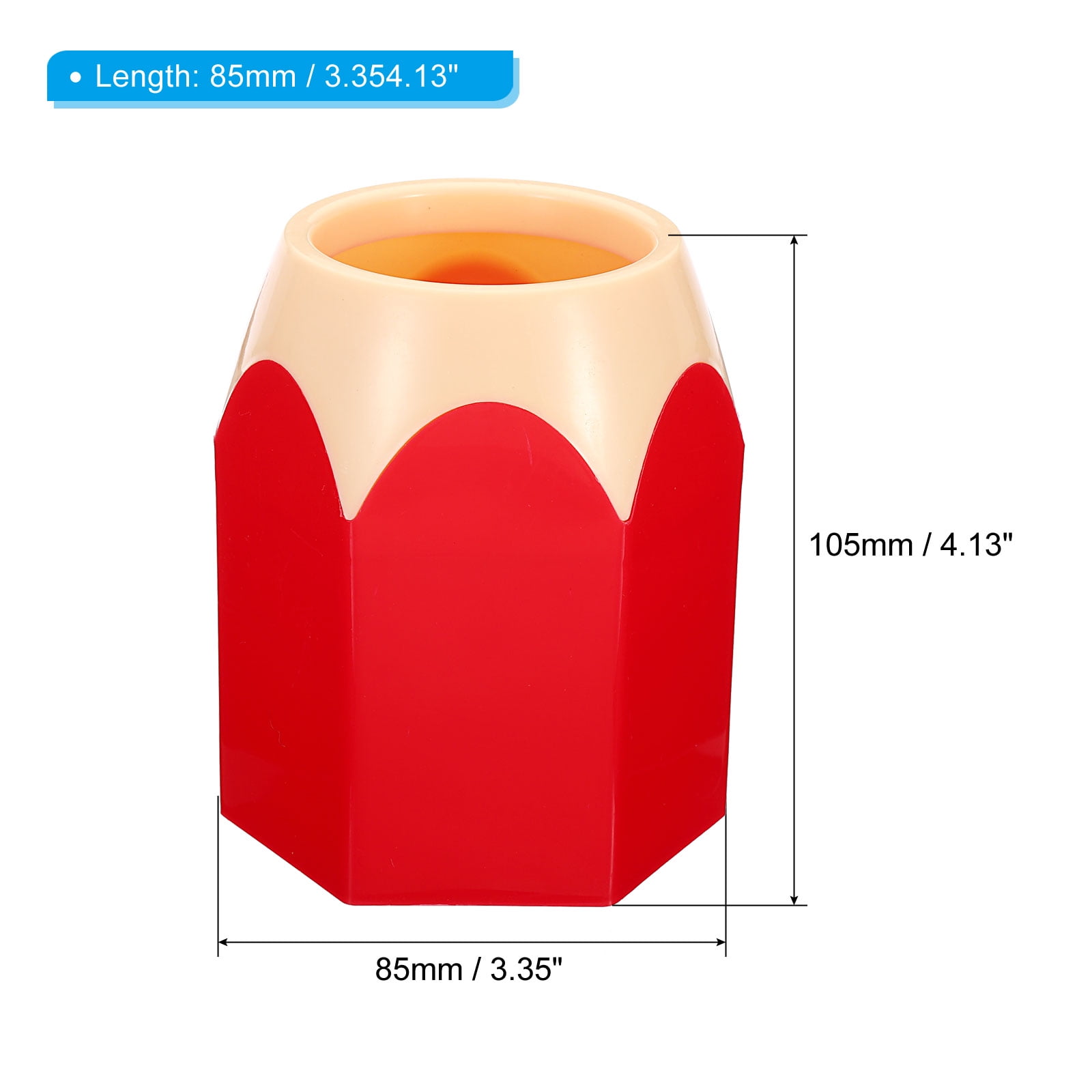 Unique Bargains Cute Pencil Holders Pencil Shape Desktop Organizers Red