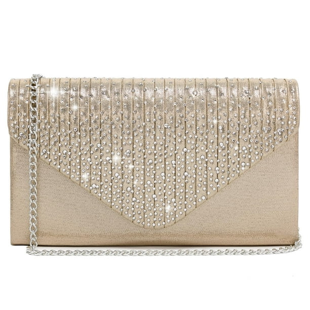 Bolso de noche de satén esmerilado Dasein Clutch Purse para mujer