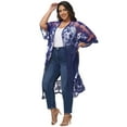thumbnail image 4 of Women's Plus Size Kimono Floral Lace Cardigan Beach Cover Up Swimsuit, 4 of 7