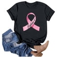 thumbnail image 3 of Women's Casual T Shirts with Cancer Awareness Ribbon Print Short Sleeve Round Neck Basic Style for Everyday Wear Tech Short Casual Summer Shirts Womens Workout Tops Short Sleeve Loose Fit Women, 3 of 4