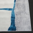thumbnail image 5 of SAFAVIEH Tacoma Gemma Abstract Machine Washable Area Rug, Grey/Light Grey, 4' x 4' Square, 5 of 13