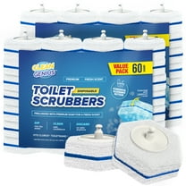CleanGenius Prefilled Cleaning Disposable Toilet Scrubbers, 60 Count, Fits Clorox ToiletWand