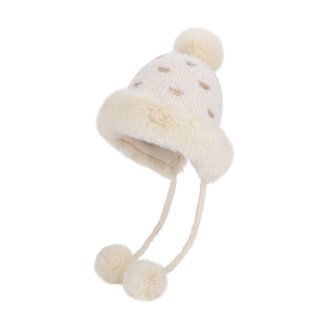 Winter Pompom Beanie Fluffy Knit Faux Fur Crochet Skull Cap Winter Pompom Beanie Hats for Women Fluffy Knit Womens  main image 4