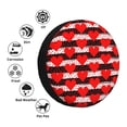 thumbnail image 4 of Sikiie Black and white striped and red hearts Print PVC Leather Spare Tire Wheel Cover Spare Tire Cover, for Car Truck SUV Camper Trailer Universal Fit-17 inch, 4 of 6