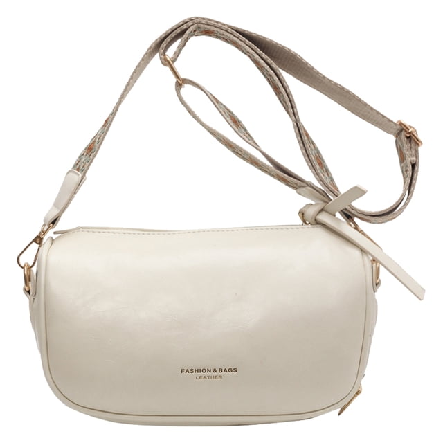 Bolso Compras Bolsos Cruzados Correa Ancha Jacquard Cuero PU Casual Portátil Color Sólido para Fin Semana