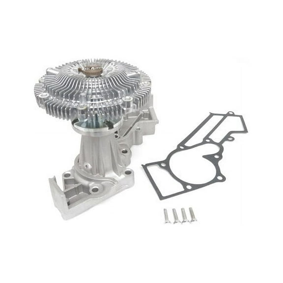 Engine Water Pump with Fan Clutch - Compatible with 2000 - 2004 Nissan Xterra 2001 2002 2003