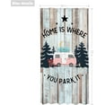 thumbnail image 3 of Camper RV Shower Curtain 36x72 Inch Small Stall Camping Travel Rustic Trailer Narrow Wooden Vintage Farmhouse Fabric Waterproof Bathroom Home Decor Set 7 Plastic Hooks, 3 of 6