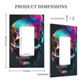 thumbnail image 3 of Junzan Modern Abstract Colorful Skull B for Electrical Outlet Covers, 5" x 3" Electric Receptacle Plug Covers Wall Plates 1-Pack Electric Receptacle Plug Covers-Style U, 3 of 6