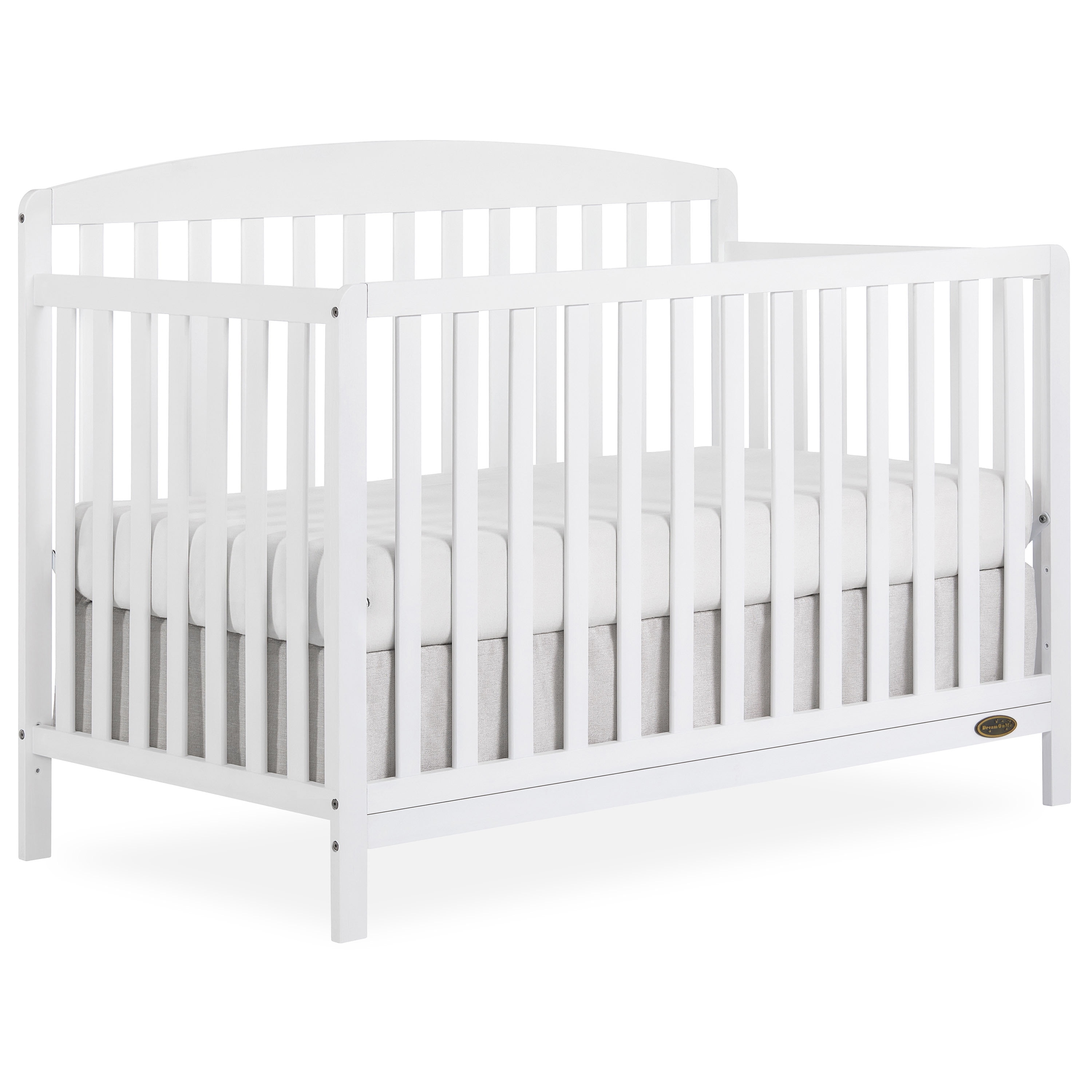 Dream On Me Odelle 5-in-1 Convertible Crib, Baby Crib to Toddler Bed and Full Size Bed, Three Adjustable Mattress Height Positions, White