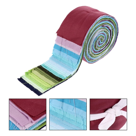 EXHUMKY Cotton Fabric Strips Multi-Pack 36 Pieces Quilting Craft Sewing Cloth Material