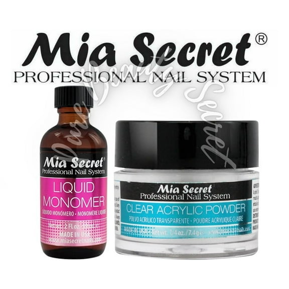 Mia Secret Liquid Monomer 2 oz and Clear Powder 0.25 oz