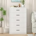 thumbnail image 2 of Winkalon White 5 Drawer Dresser, Chest of Drawers for Bedroom, Modern Storage Cabinet Dresser Organizer Unit with Handle for Living Room, Closet, Hallway, 2 of 6