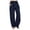 #6-Navy, variant on Pntutb Cotton Linen Pants Womens Casual Trousers Solid Drawstring Waist Long Pants with Pocket