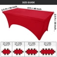 thumbnail image 2 of Utopia Kitchen Spandex Tablecloth 2 Pack [4FT, Red] Tight, Fitted, Washable and Wrinkle Resistant Stretch Table Cloth Rectangle Cover for Trade Show, Weddings & Parties [48Lx30Wx30H Inch], 2 of 9
