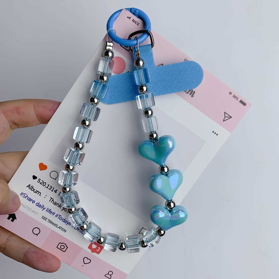 Hotpom Beaded Phone Lanyards, Durable Bag Charm, Women'S Fashion Accessory Wrist Hanging Decoration Pendant Stylish Gift Idea Item