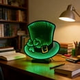 thumbnail image 5 of Deeceymbur St Patricks Day Green Hat LED Mirror Ambient Light Multilayer Neon Glowing USB Powered for Home Bedroom Desk Holiday Decor, 5 of 7