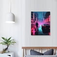 thumbnail image 3 of Nawypu Vaporwave No Vacancy Outrun Styled Artwork Poster Decorative Painting Canvas Wall Art Living Room Posters Gifts Bedroom Painting, 3 of 4