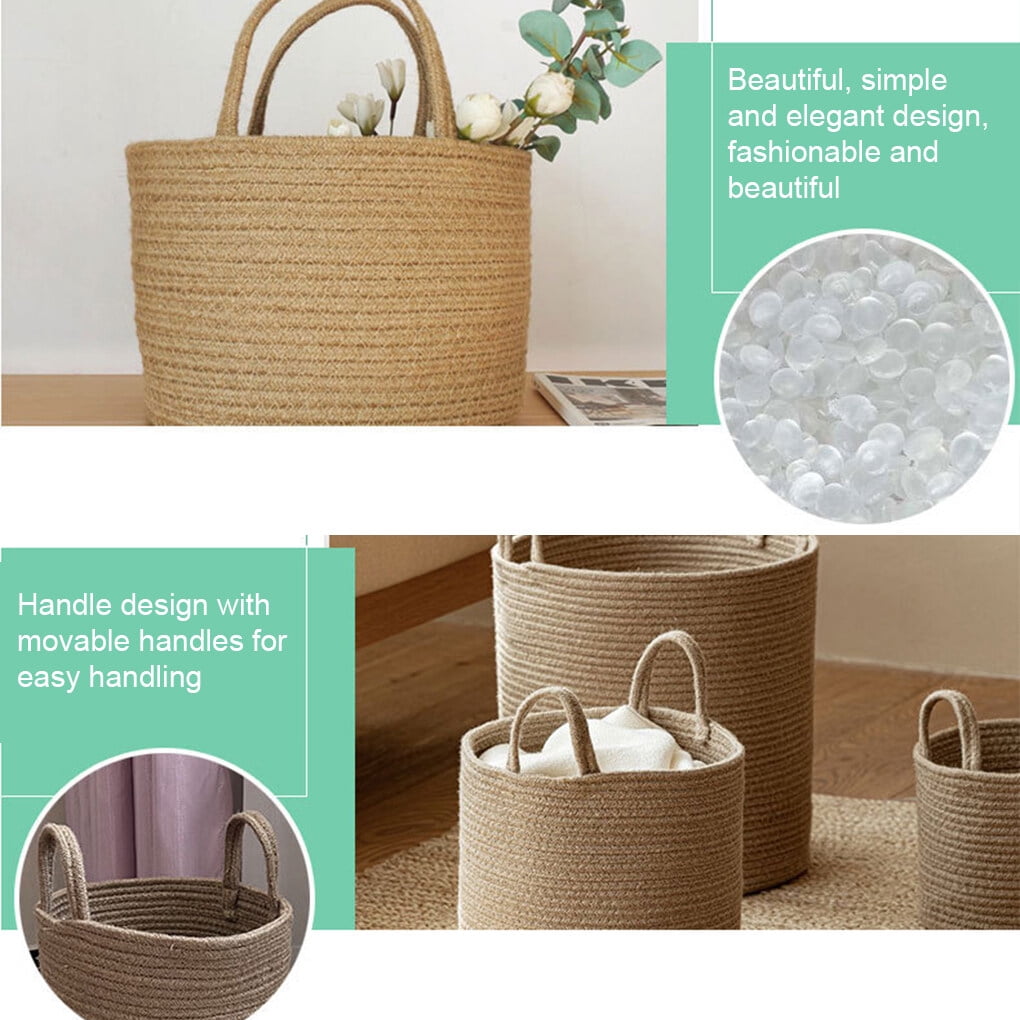 Panier De Rangement En Coton Doux,2pcs Paniers De Rangement En