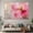 Pink, variant on Mudket Framed Canvas Wall Art Ready to Hang, Pink Flower Gold Print, Modern Floral Wall Decor Canvas Artwork for Living Room Bedroom Office, Flower Pictures - 12"L x 8"W