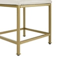 thumbnail image 5 of Maykoosh Timeless Trends Vanity Stool Soft Gold, 17"D x 18"W x 27.75"H, Art Deco Inspired Design, Sturdy Steel Construction, Versatile Vanity Desk Stool/Chair, Stylish Stool for Vanities, 5 of 9