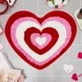 thumbnail image 4 of BGZLEU Valentine's Day Heart Shaped Rug Non Slip Bathroom Rug White Red Pink Bath Mat Shower Mat Decorative Love Floor Mat Washable Doormat Welcome Carpet for Bathroom Kitchen Living Room, 4 of 7