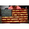 thumbnail image 6 of Handmade Rustic Wooden American Flag 36 x 18 Inch, 6 of 8