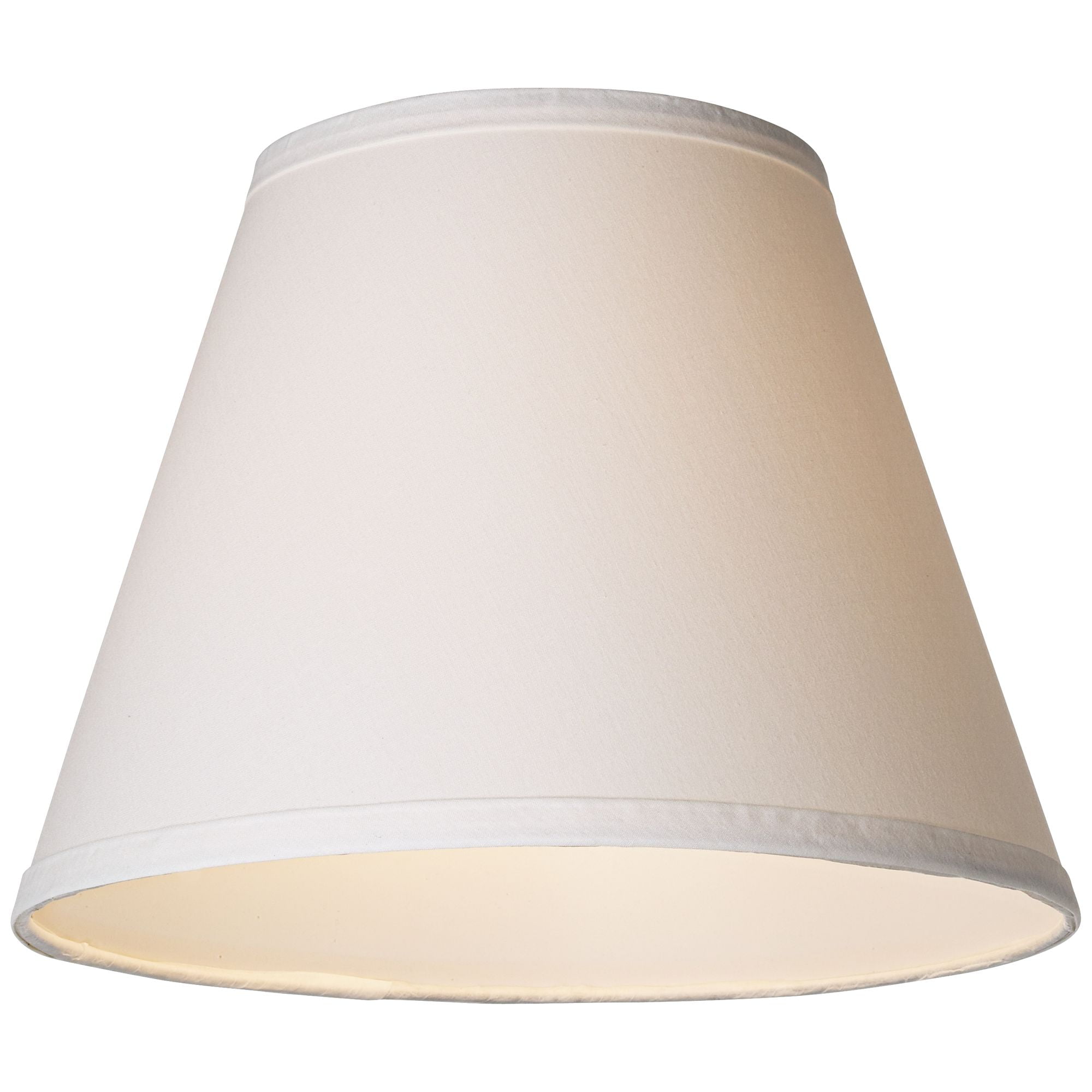 Springcrest Set of 2 Empire Lamp Shades Off-White Small 6" Top x 11" Bottom x 8.5 Slant Spider Replacement Harp and Finial Fitting