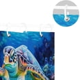 thumbnail image 3 of FREEAMG Sea Turtle Shower Curtain Waterproof Washable Shower Bath Curtain 60x72 Inch Bathroom Decoration Fabric Shower Curtains with 12 Hooks, 3 of 6