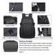 thumbnail image 3 of Mochila profesional impermeable para portátil con puerto USB, material duradero, alta capacidad, 3 of 5
