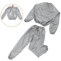 WRISTBIQUE 1Set Lightweight Silver Sauna Suit Shirt for Fat Burning and Cardio Exercise with Advanced Sweat Design