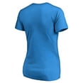 thumbnail image 3 of Women's Powder Blue Los Angeles Chargers Multi Color Vintage Logo V-Neck T-Shirt, 3 of 3