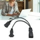 thumbnail image 4 of C Cable de Alimentació del adaptador del Divisor, 30 cm 1 en 2 out iec320 c14 masculino a nema 1 15r cable de alimentación femenina pvc shell outter para monitorios lcd, 4 of 7