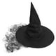 thumbnail image 2 of KAKOWELY Sombrero de bruja con pelo, sombrero de bruja para mascarada de Halloween, sombrero de bruja para cosplay, sombrero de disfraz, 2 of 4