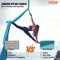 thumbnail image 2 of VEVOR Aerial Yoga Hammock & Swing, 5.5 Yards, Aerial Yoga Starter Kit with 100gsm Nylon Fabric, Full Rigging Hardware & Easy Set-up Guide, Antigravity Flying for All Levels Fitness Bodybuilding, Blue, 2 of 9