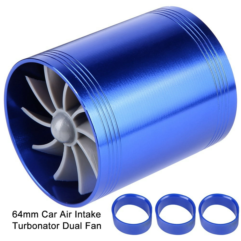 OTVIAP Car Air Intake Turbonator Dual Fan Turbine Super Charger Gas
