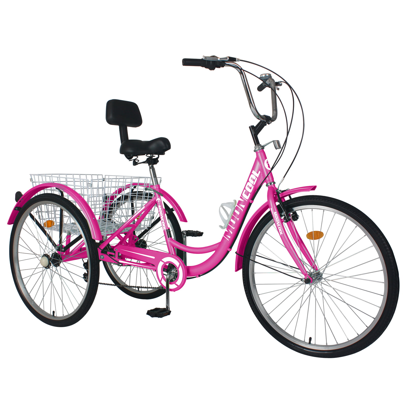 24"/26" Adult Tricycle 7 Speed 3 Wheel Trike Bike w/Basket for Men Women Seniors 