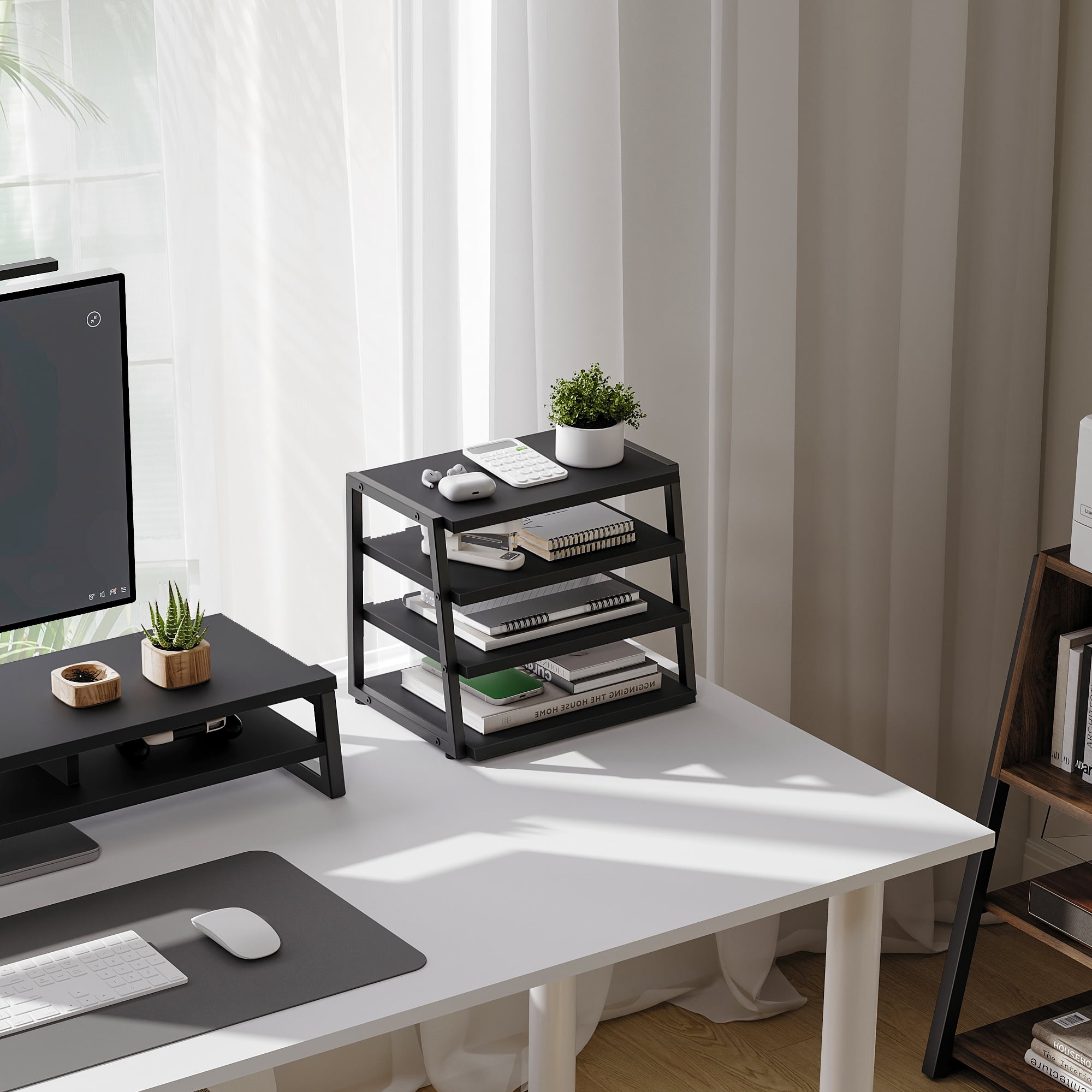 Fenge Desk Organizer, 4 Tier File Organizer for Desk