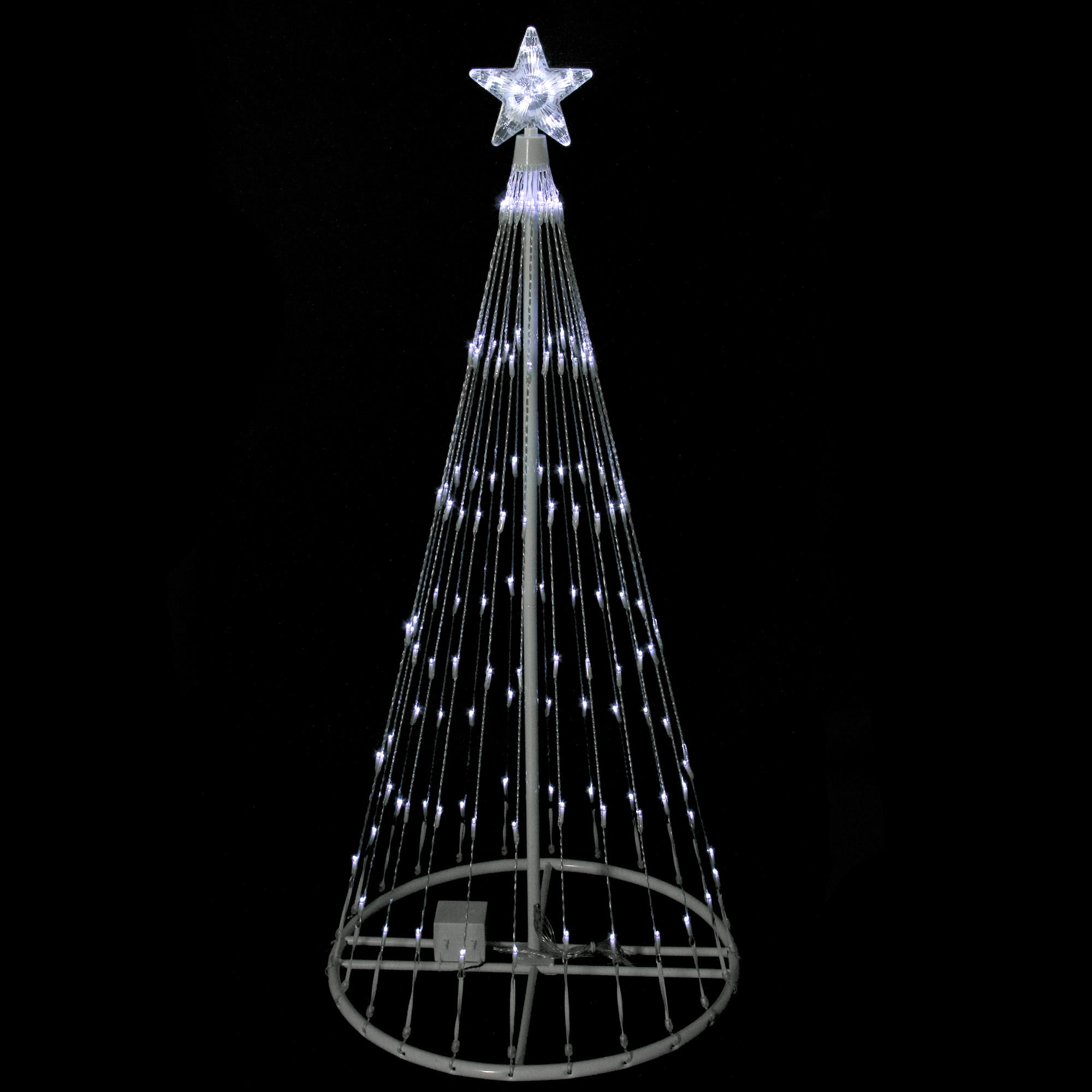 Northlight 4 Prelit Artificial Christmas Tree Led Light Show Cone Outdoor Decoration White