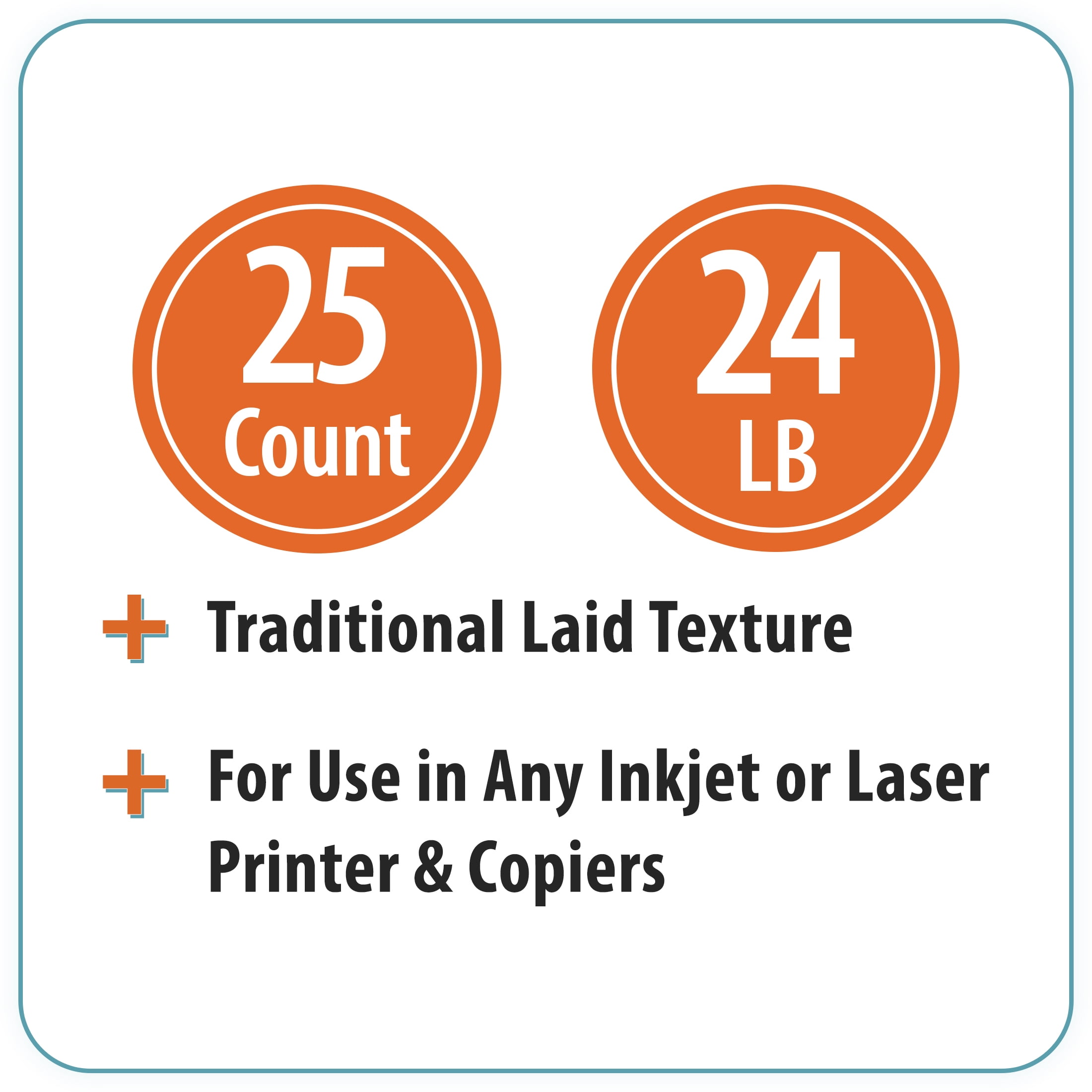 (4 pack) Pen+Gear Ivory Resume Paper, Laid Finish, 8.5" x 11", 24 lb, 100 Sheets